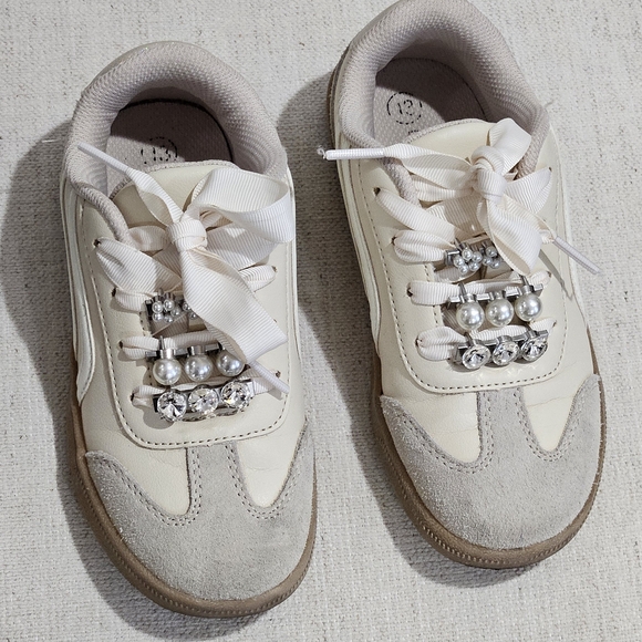 Cat & Jack Other - Cat & Jack Cream and Gray Kids Sneakers